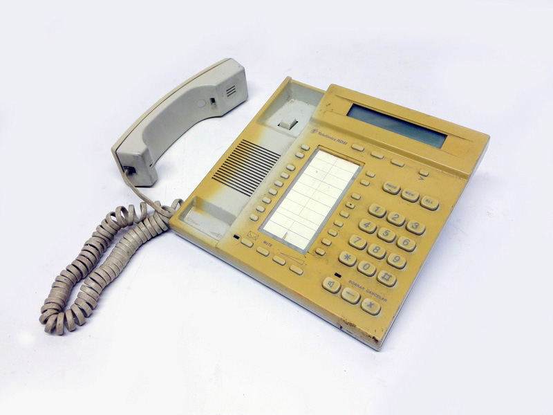 telefono centralita beige desgastado telefonica rds 8.5x21x20 1u